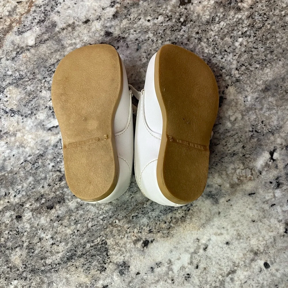 Vintage Small Steps White Crib Shoes Made USA